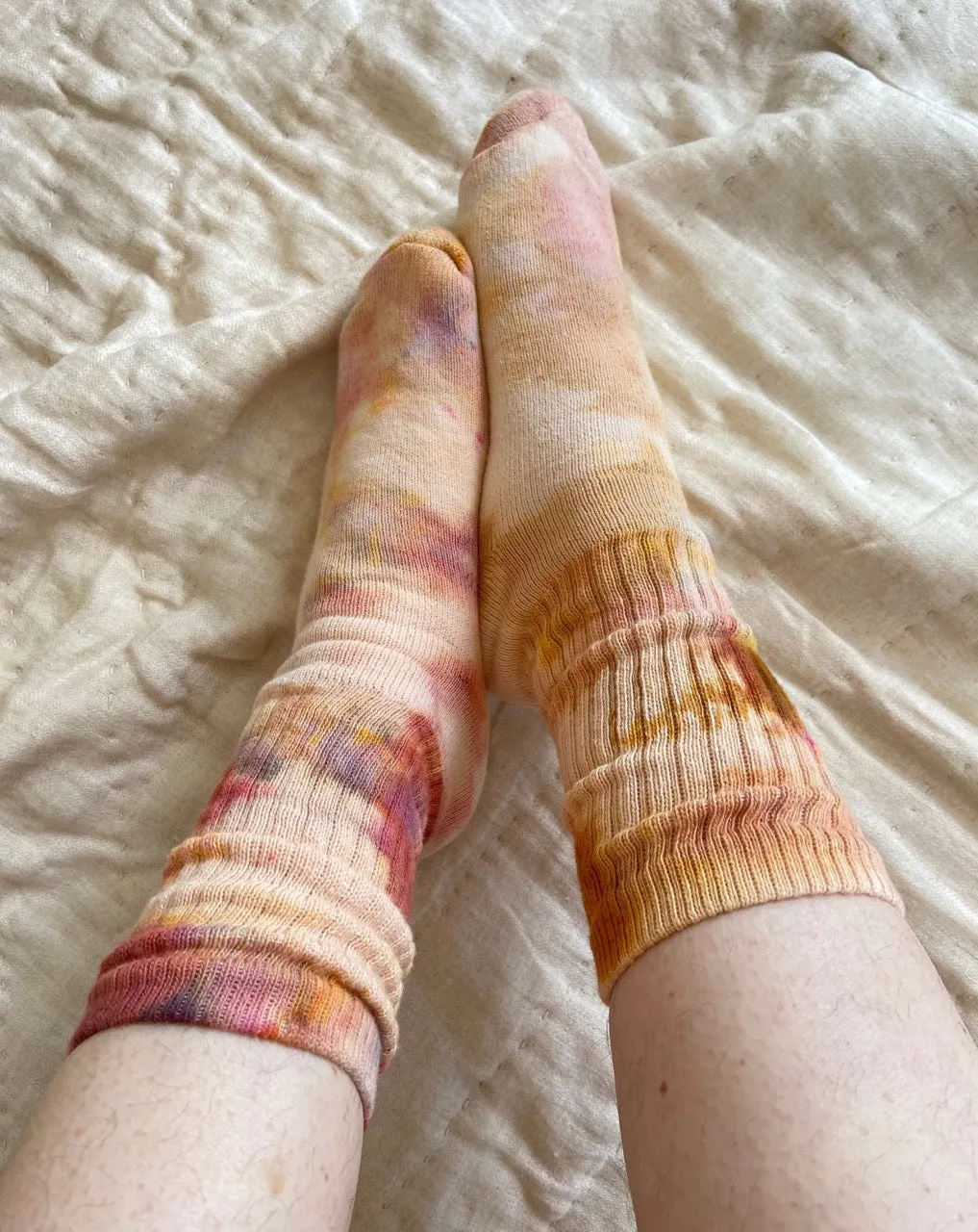 Hand Dyed Organic Cotton Crew Socks (11 colors)