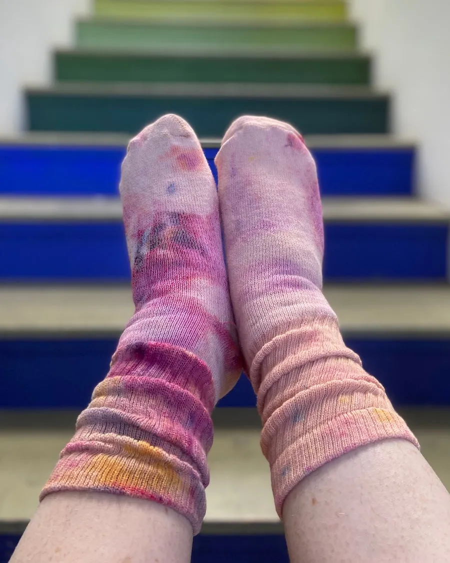 Hand Dyed Organic Cotton Crew Socks (11 colors)