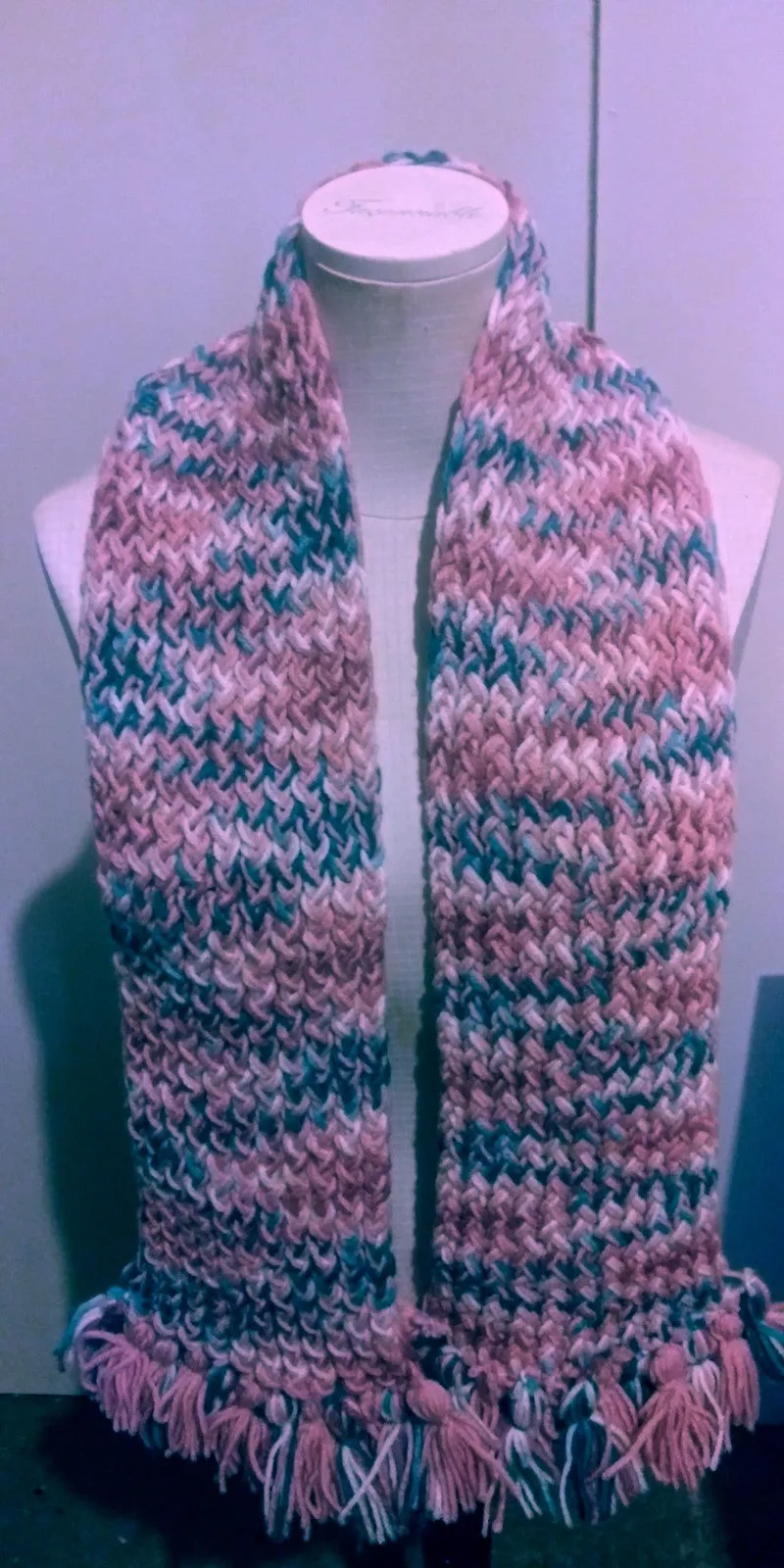 Handmade Beanie n Scarves Sets of Teal and Multi Colors