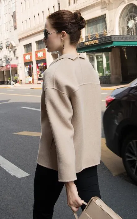 Handmade Short Wool Coat Warm Women Wool Coat Jackets/6633