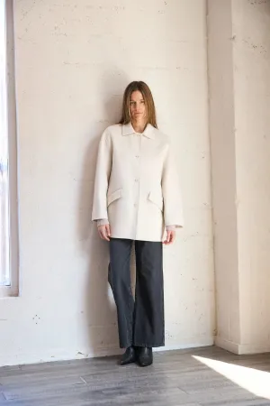 Handmade Wool Coat in Creme