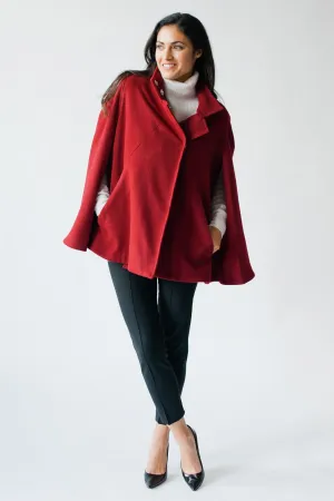 High Street Swing Cape - Burgundy