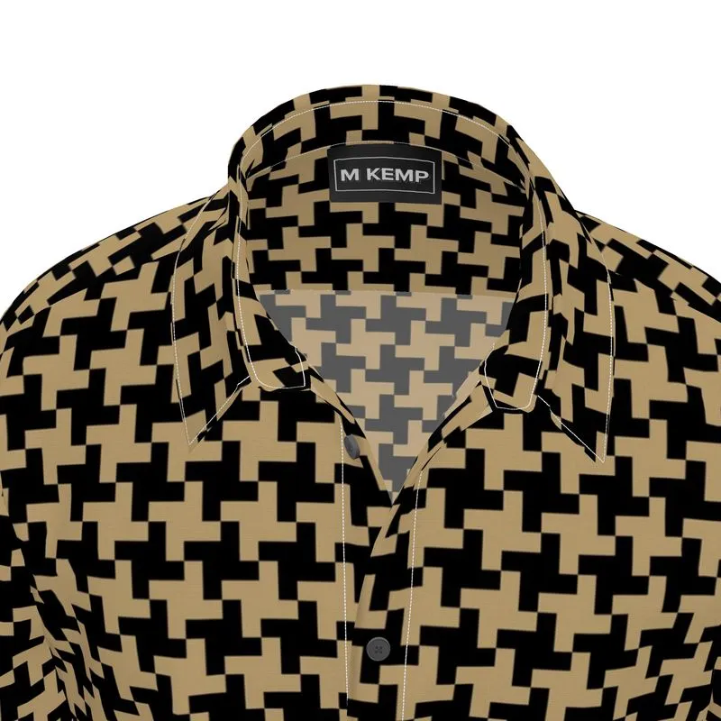 Houndstooth Mens Short Sleeve Shirt