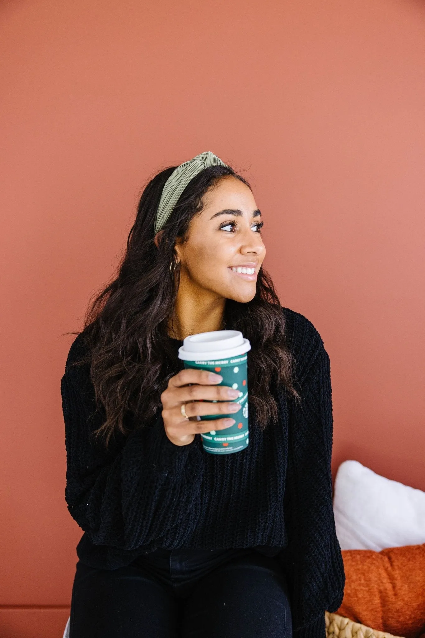 Ivy Green Pleated Hard Headband