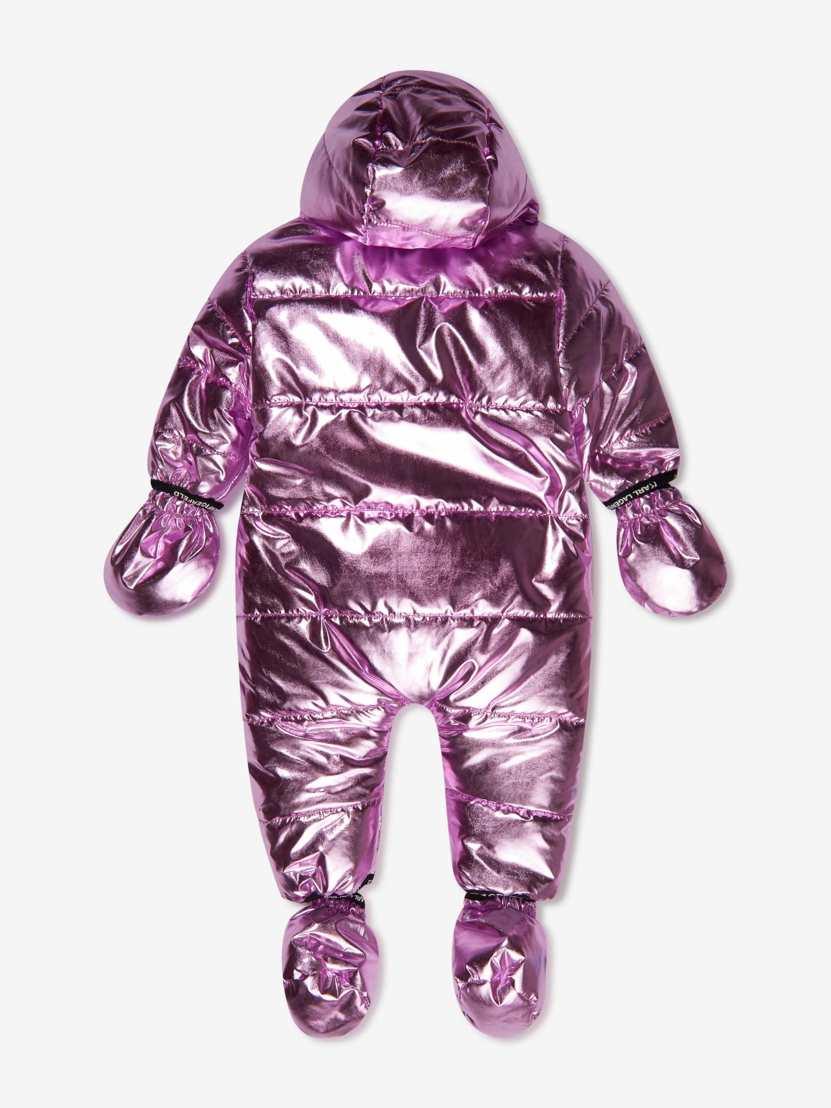 Karl Lagerfeld Baby Girls Shiny Padded Snowsuit