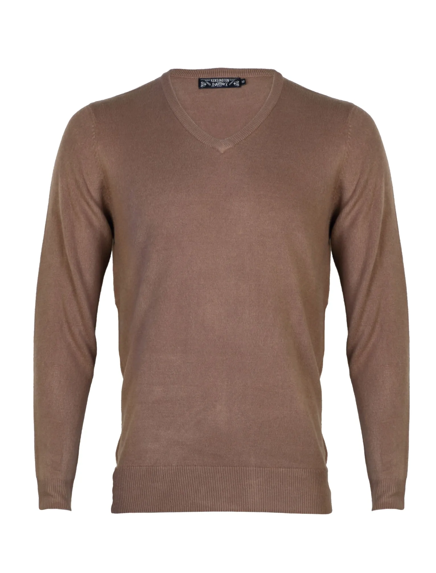 Kensington Eastside Hubert brown v neck jumper