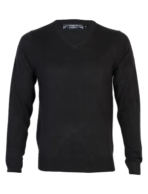 Kensington Eastside Hubert charcoal v neck jumper