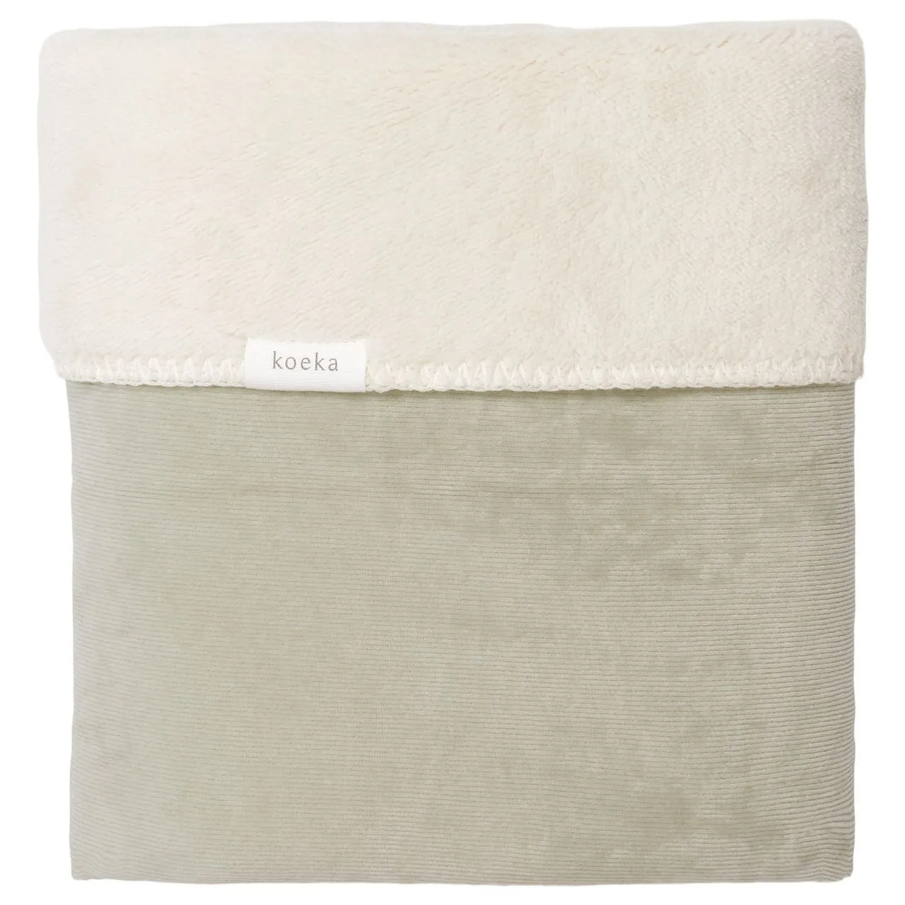 Koeka Crib blanket Teddy 75x100cm | Oddi Sage