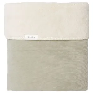 Koeka Crib blanket Teddy 75x100cm | Oddi Sage