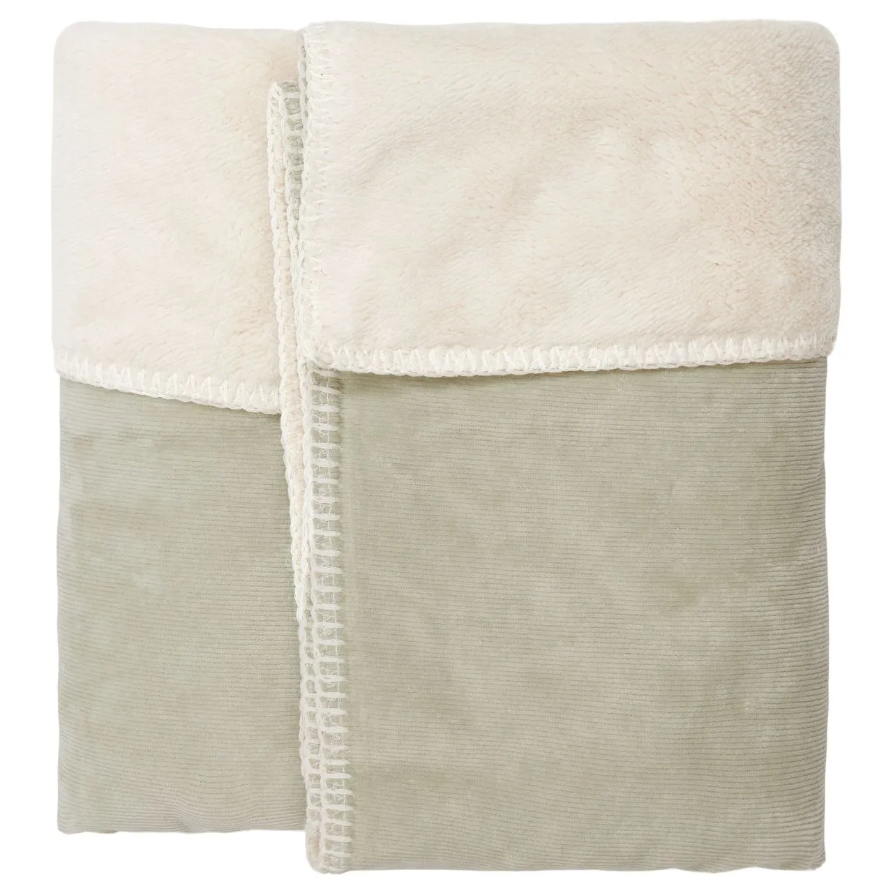 Koeka Crib blanket Teddy 75x100cm | Oddi Sage