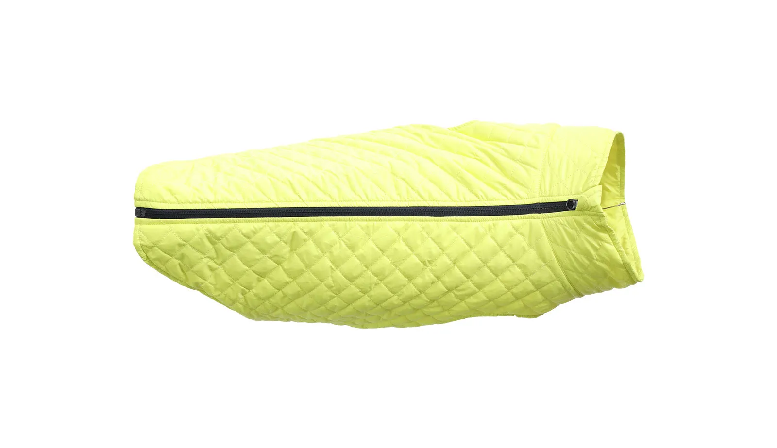 Lime Green Dog Quilted Jacket - Flat