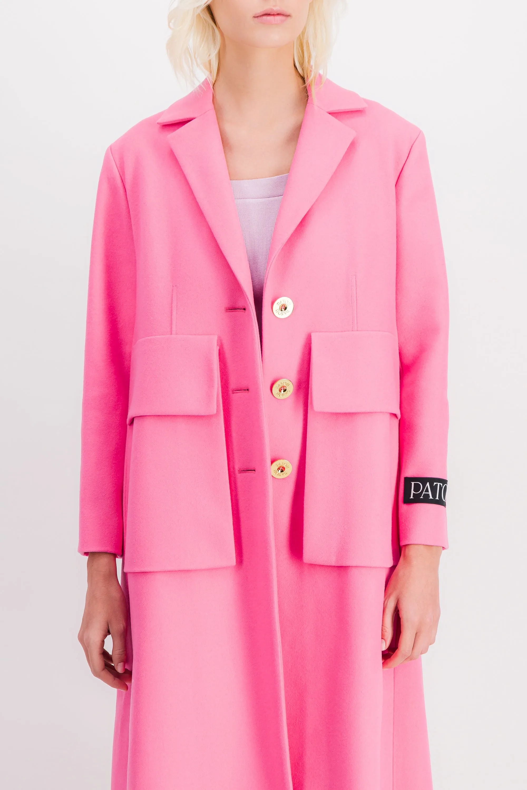 Long virgin wool coat