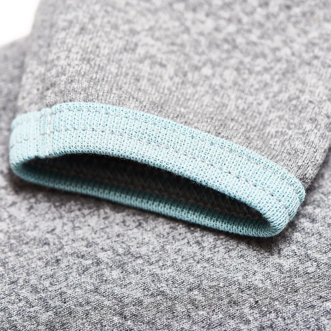 Longsleeve baby top "Interlock Doubleface Grey/Stone Blue"