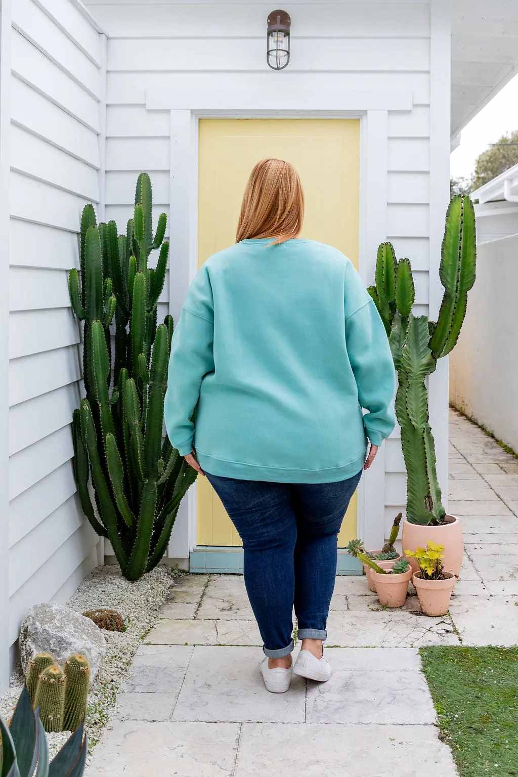 Luxe Crew Jumper in Sage