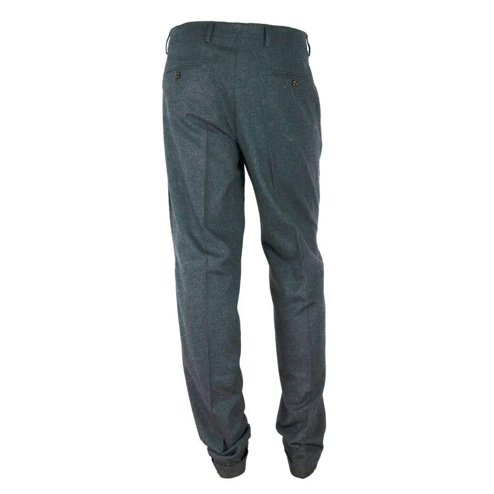 Made in Italy Elegantly Tailored Gray Winter Trousers