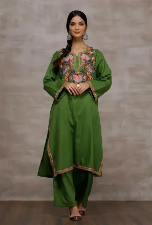 Mehreen Green Woollen Kurta