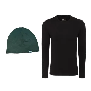 Men's 100% Merino Wool Bundle | Beanie   Long Sleeve