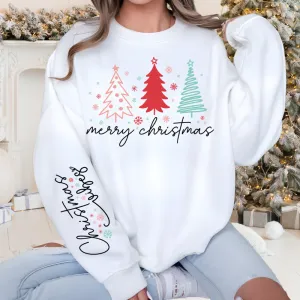 Merry Christmas 3 Trees | Christmas Sweatshirt