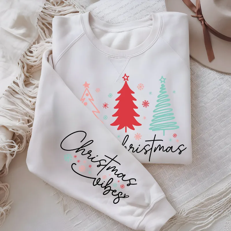 Merry Christmas 3 Trees | Christmas Sweatshirt