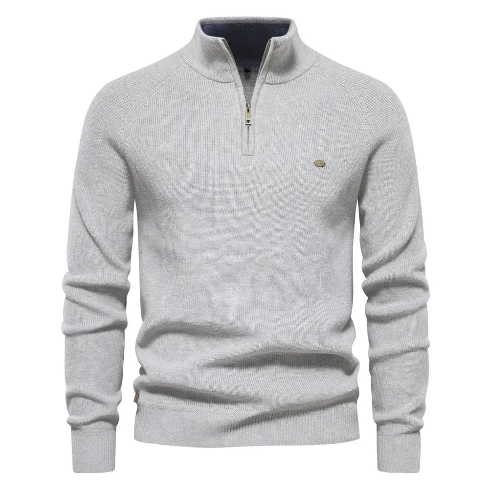 Milo -Knitted Pullover with Zip - Classic - Comfortable - Ideal for Autumn/Winter