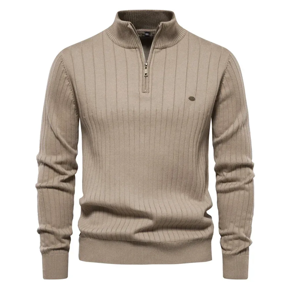 Milo -Knitted Pullover with Zip - Classic - Comfortable - Ideal for Autumn/Winter