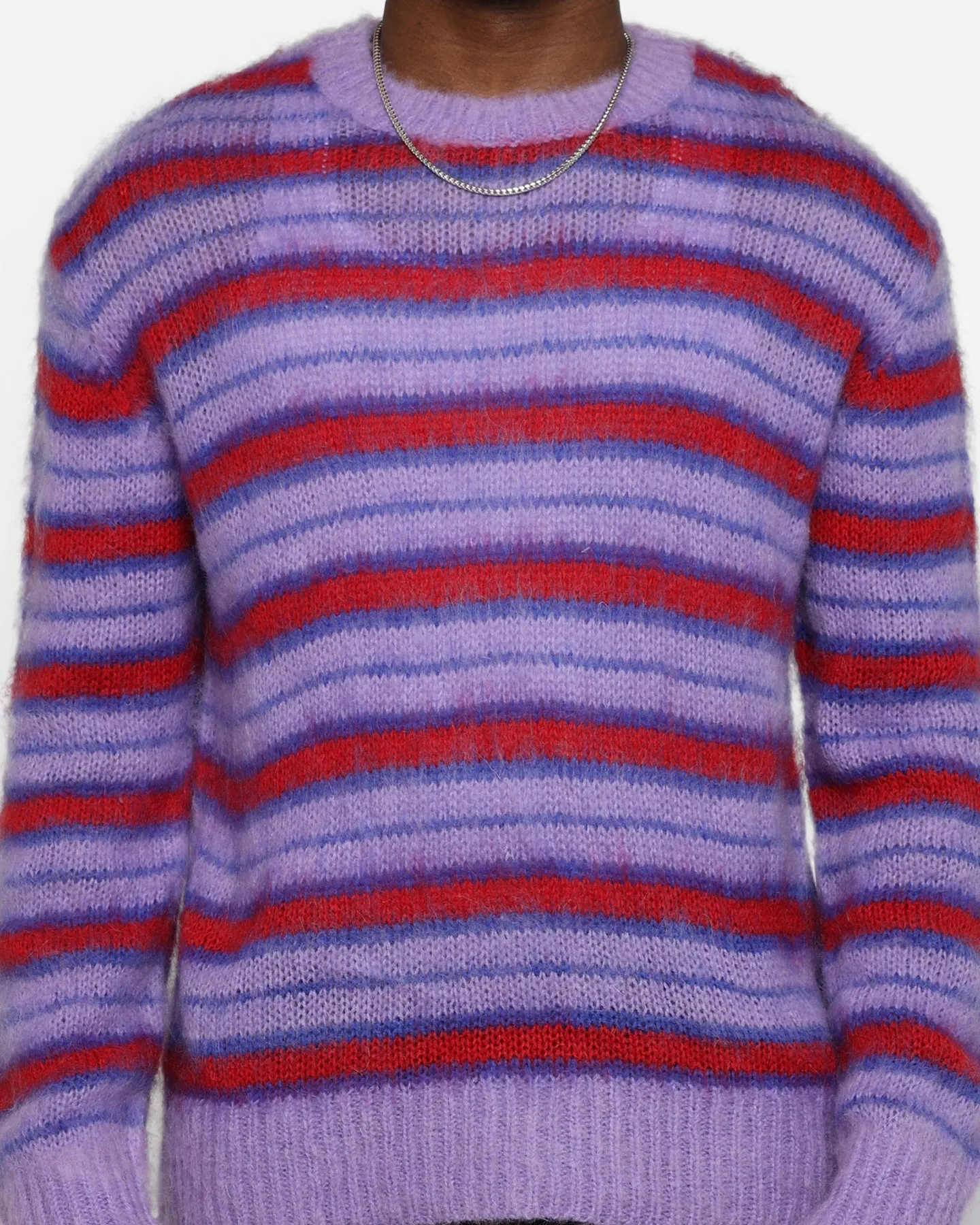 MNML Striped Mohair Sweater Purple