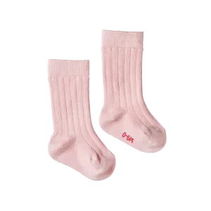 Nature Baby Cotton Rib Socks - Rose Bud