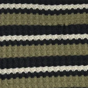 Olive Stripe Waffled Thermal | SKU 7318 #U161