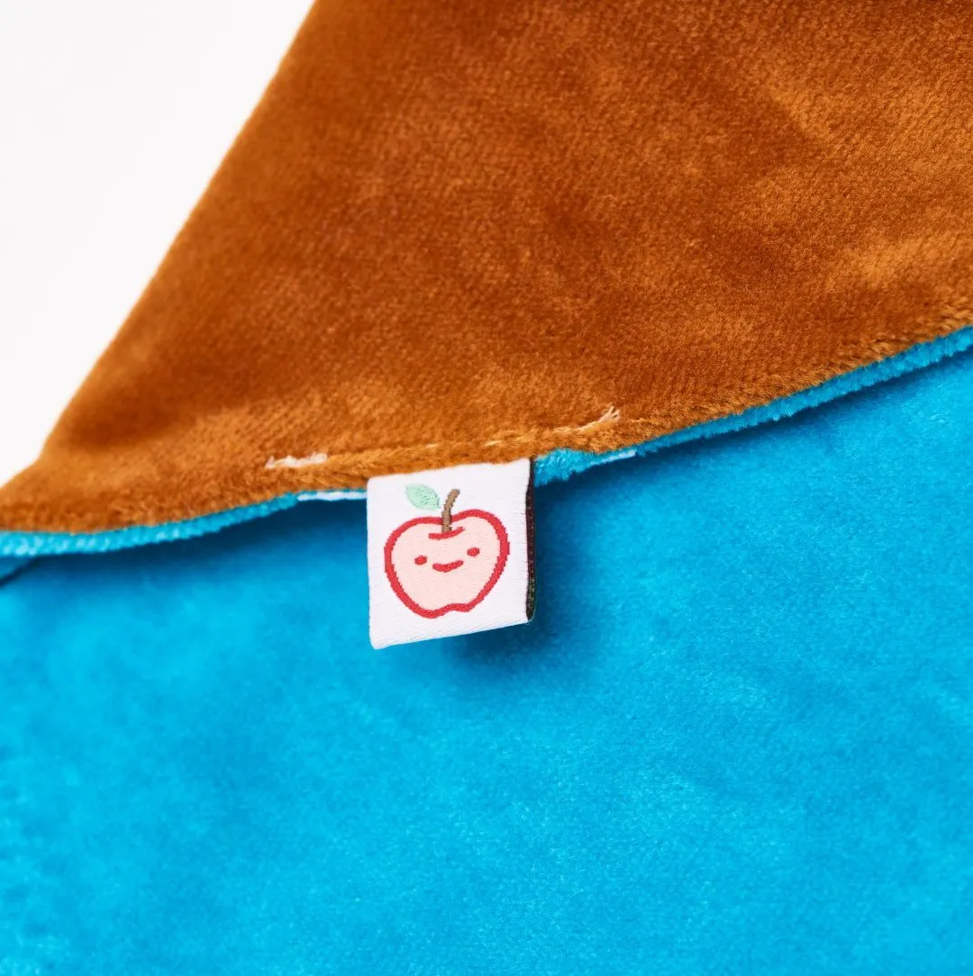 Organic dribble bib "Nicki Caramel | Nicki Pagoda Blue" - 100% organic cotton