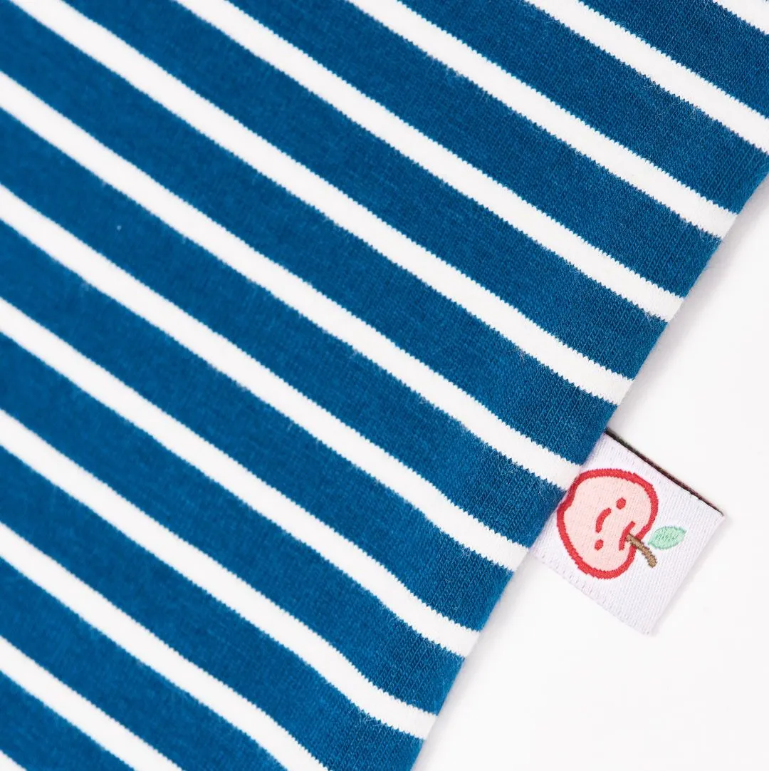 Organic longsleeve baby top "Stripes Water by Night" - 95% organic cotton, 5% elasthane