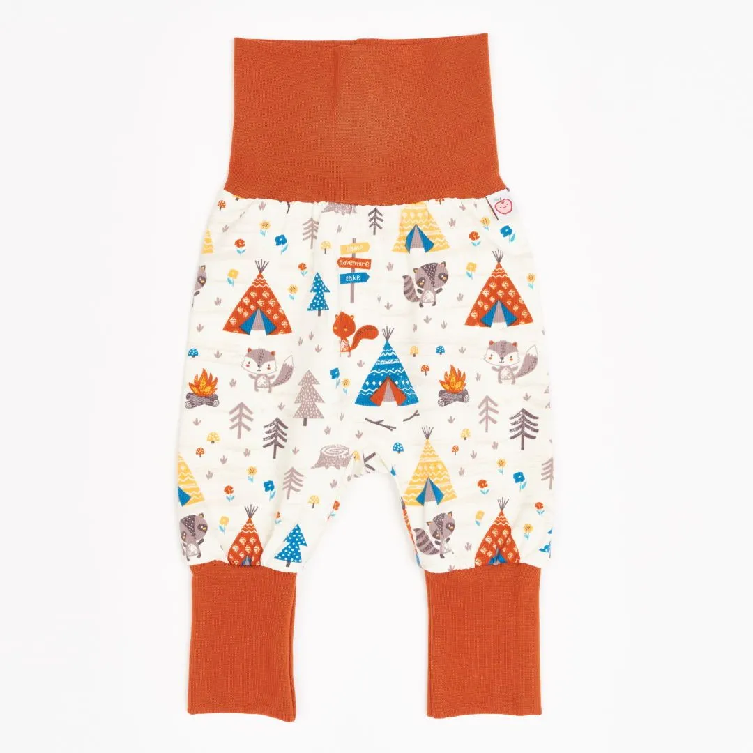 Organic rib pants "Adventure Camp" - 95% organic cotton, 5% elastane