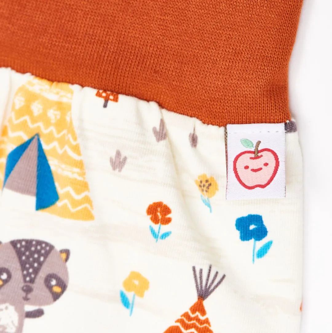 Organic rib pants "Adventure Camp" - 95% organic cotton, 5% elastane