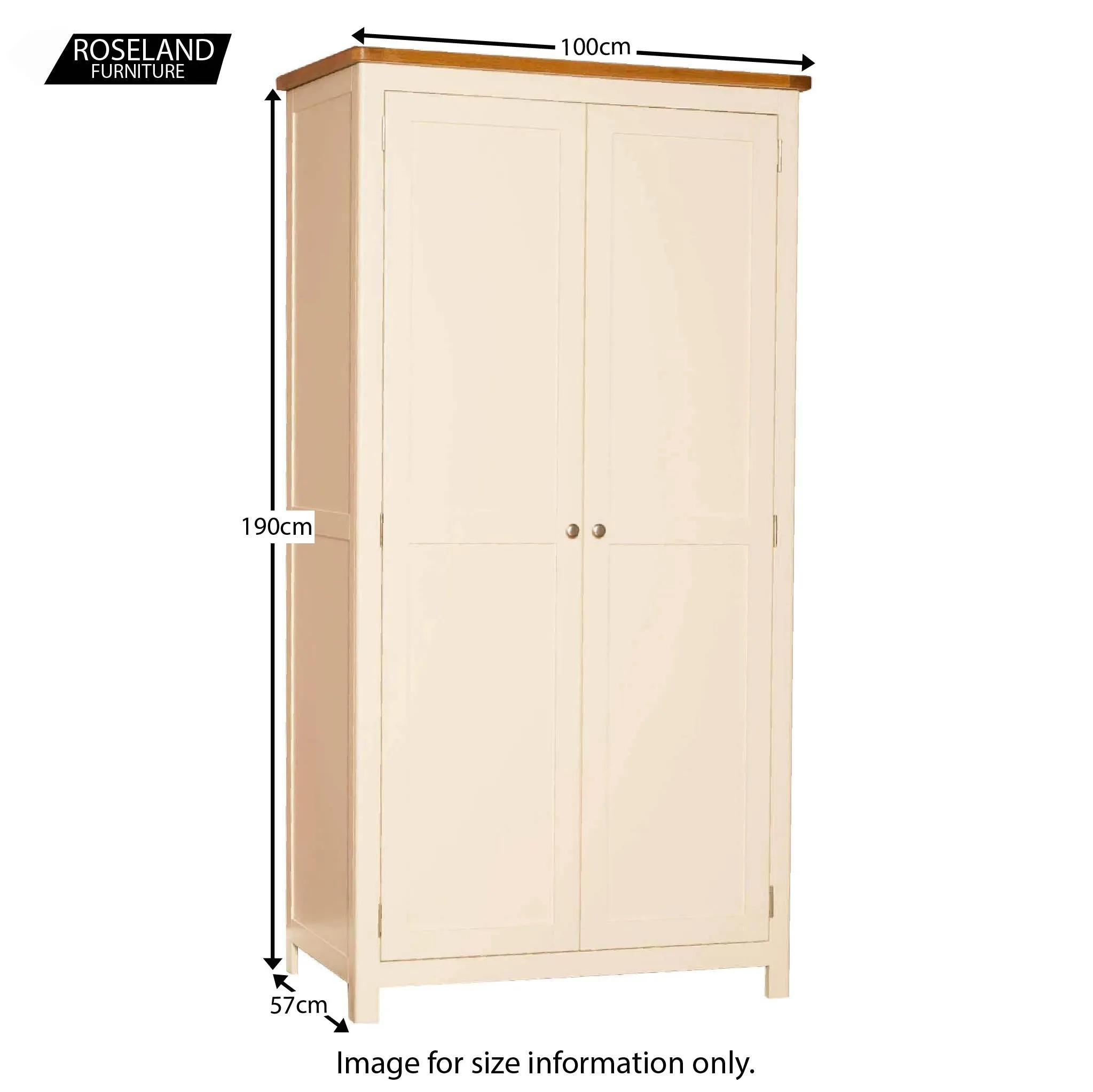 Padstow Cream All-Hanging Double Wardrobe