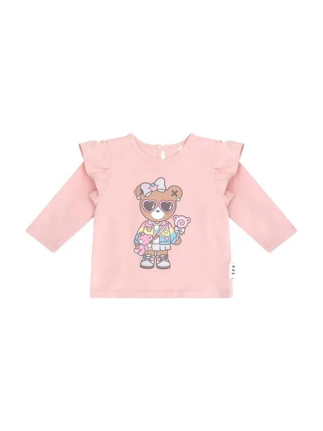 Pink Candy Bear Frill Top