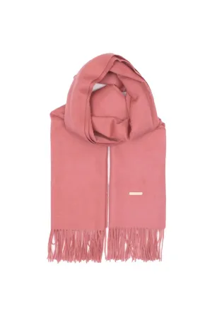 Pink Cashmere and Wool Horizon Scarf