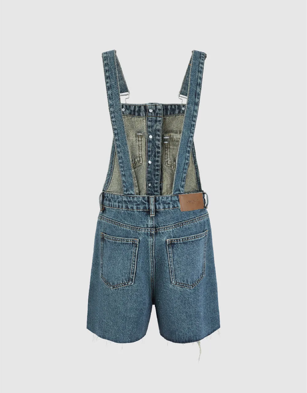 Raw Hem Denim Overall