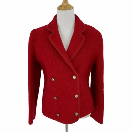 Red Christmas Wool Blazer