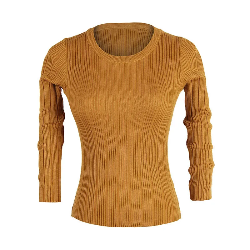 Ribbed Solid Color Top Wholesale Women