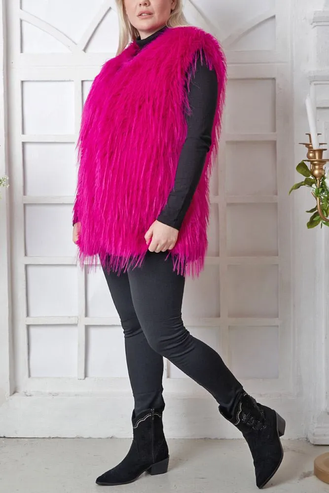 Shaggy Faux Fur Gilet