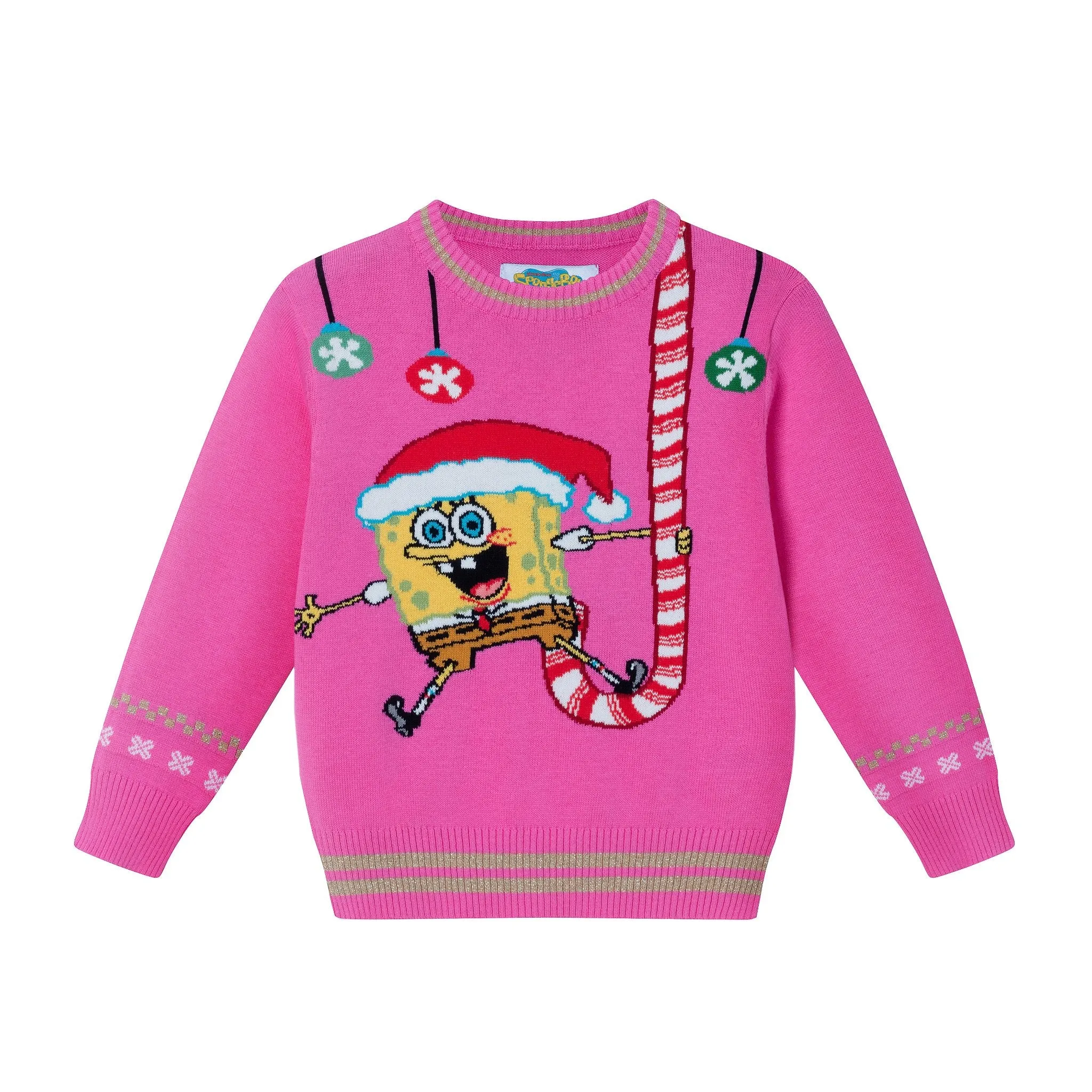 SpongeBob SquarePants™ x Andy & Evan® | Kids (2-6x) Jacquard Sweater | Candy Cane