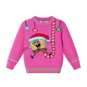 SpongeBob SquarePants™ x Andy & Evan® | Kids (2-6x) Jacquard Sweater | Candy Cane