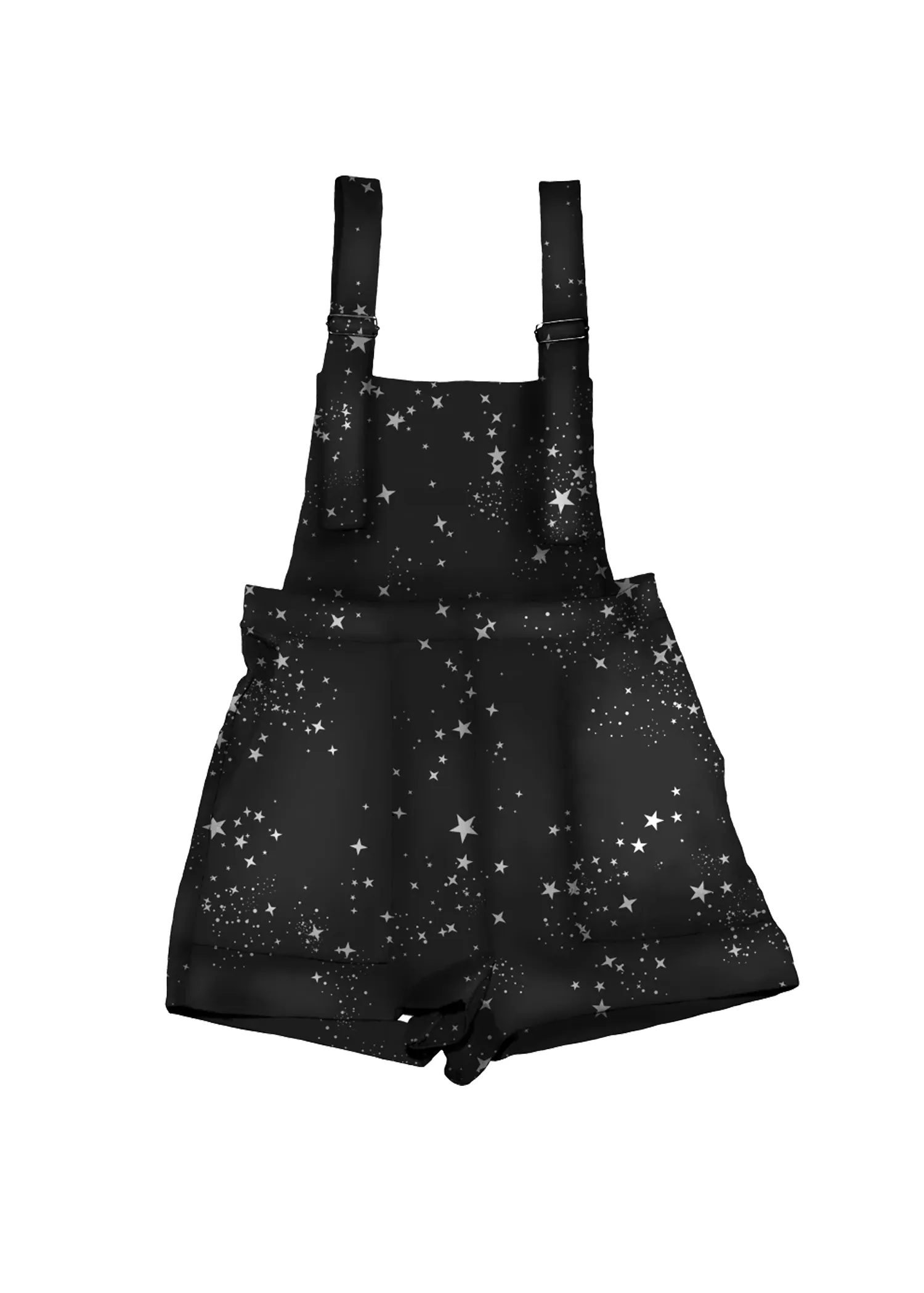 Star Print Overall Shorts