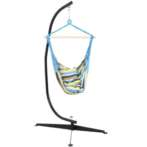 Sunnydaze Outdoor Hanging Hammock Chair and C-Stand Set