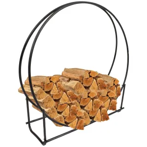 Sunnydaze Outdoor Round Firewood Rack