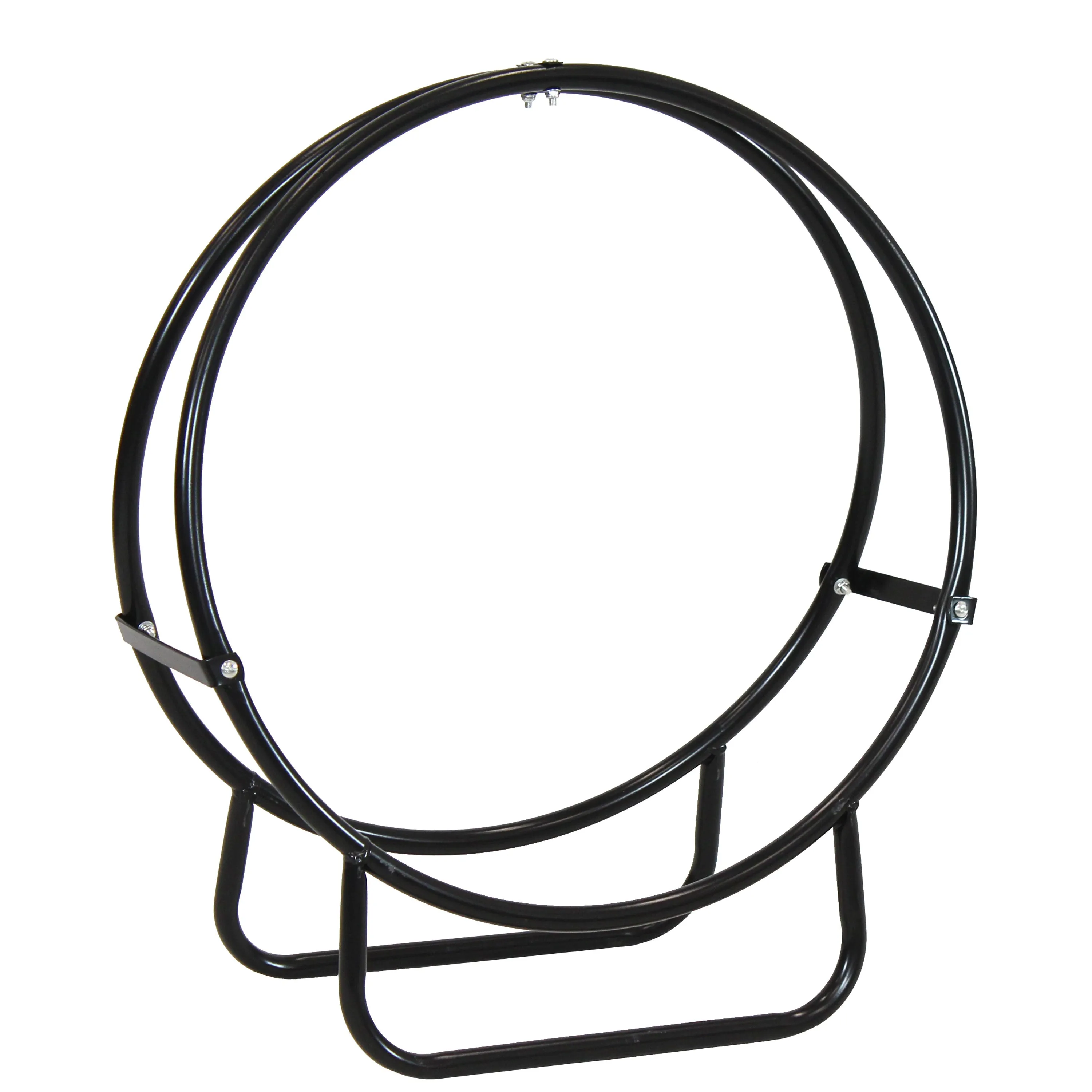 Sunnydaze Outdoor Steel Firewood Log Hoop Rack