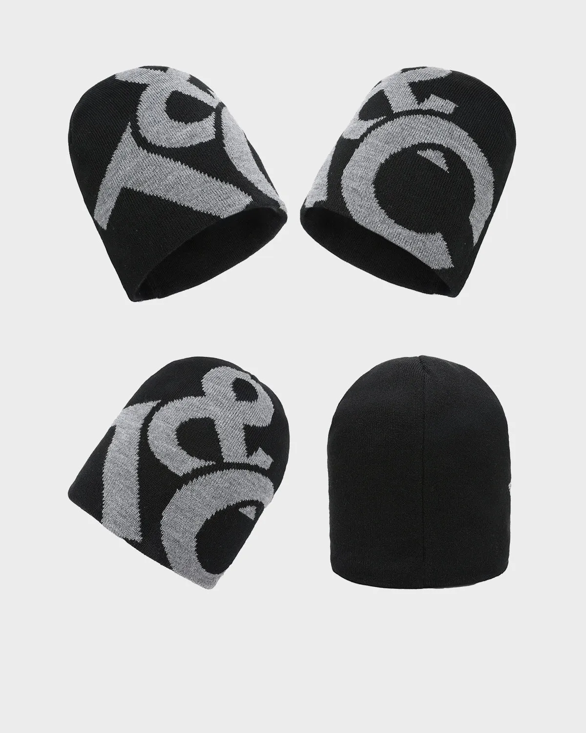 T&C Beanie Scarf Set in Black