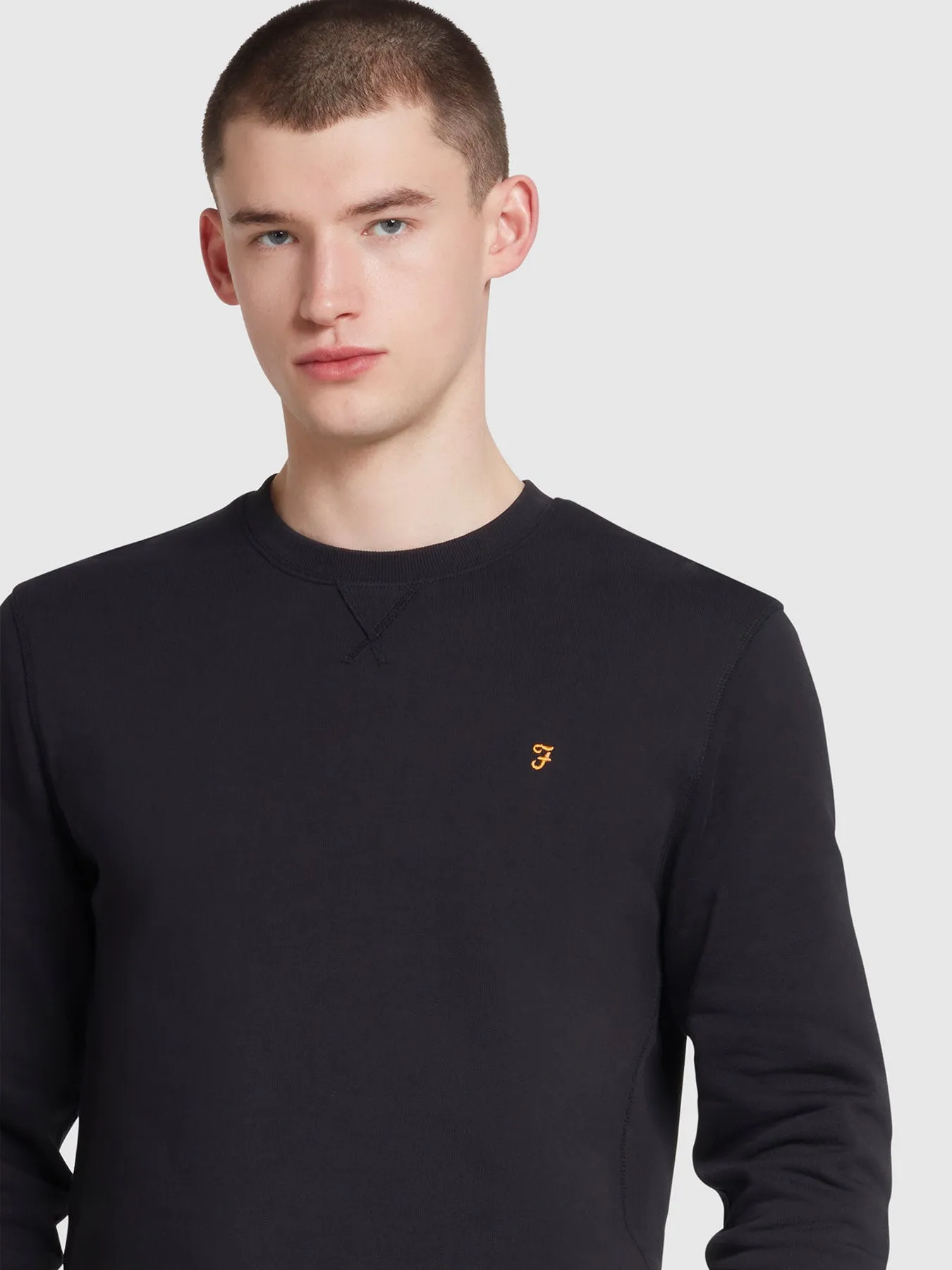 Tim Organic Cotton Crew Neck Sweatshirt In Black