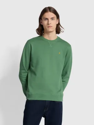 Tim Organic Cotton Crew Neck Sweatshirt In Wreath Green