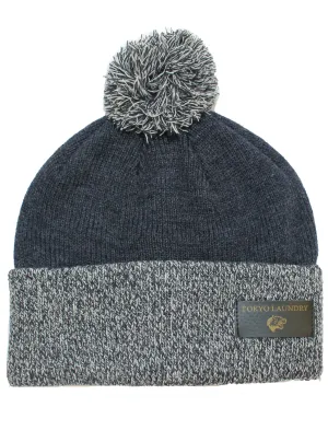 Tokyo Laundry Bartram navy bobble hat