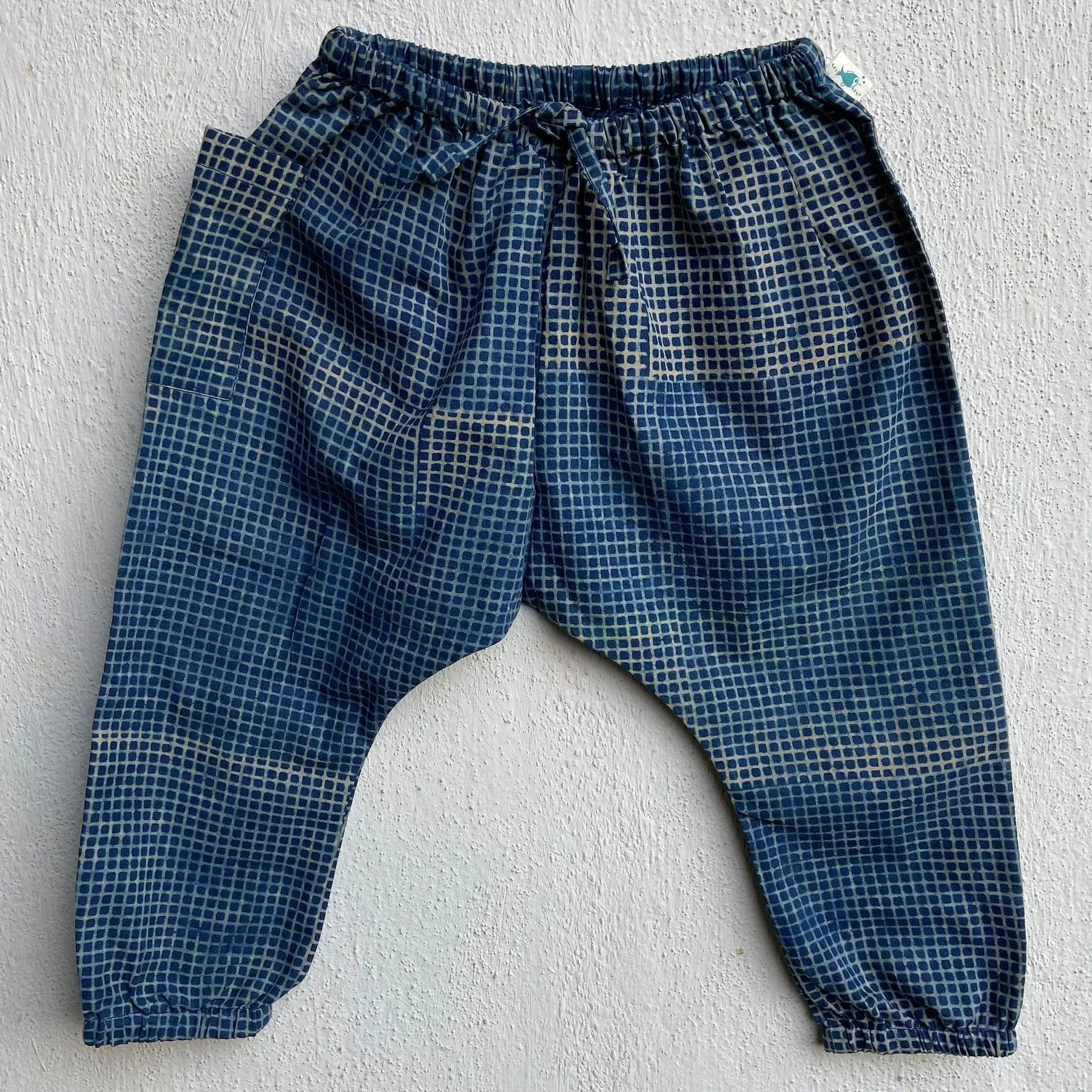 UNISEX ORGANIC ZOO  JHABLA WITH INDIGO CHECK PANTS